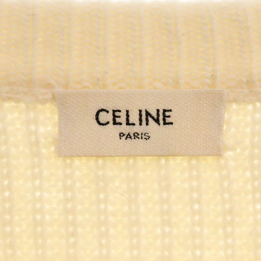 CELINE(セリーヌ) 22SS ロゴスパンコール クルーネックニットセーター 2A09X66Q ホワイト
