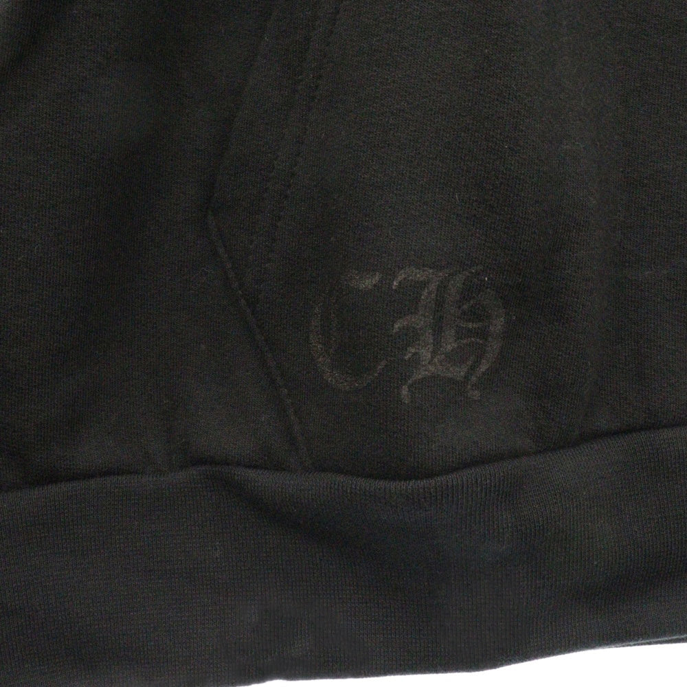 CHROME HEARTS(クロムハーツ) SWTSHRT PLVR 袖ロゴプリントプルオーバーフーディ パーカー ブラック