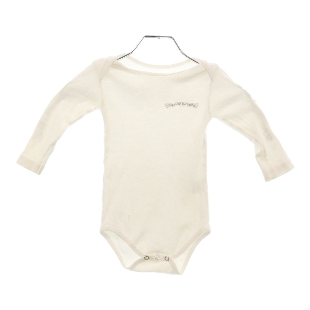 CHROME HEARTS(クロムハーツ) スクロールラベル プリント ロンパース カットソー キッズ ホワイト