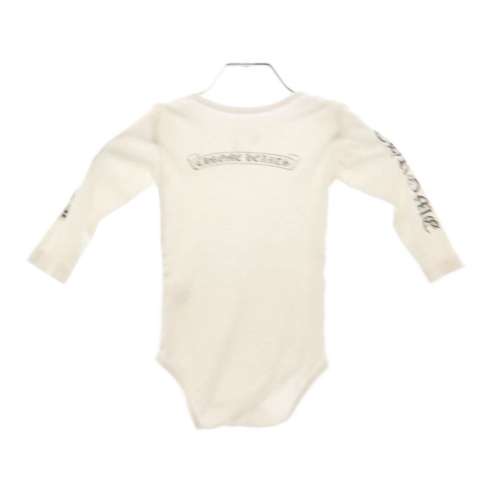 CHROME HEARTS(クロムハーツ) スクロールラベル プリント ロンパース カットソー キッズ ホワイト