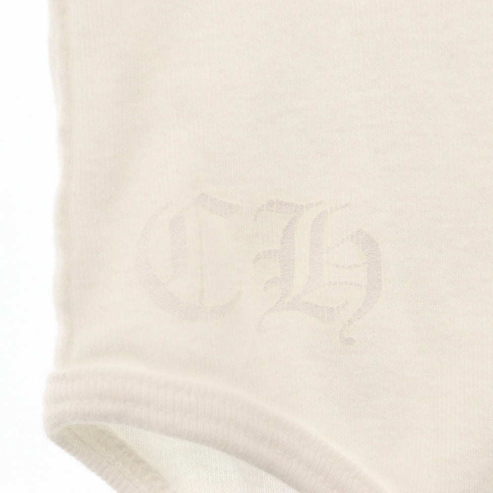 CHROME HEARTS(クロムハーツ) スクロールラベル プリント ロンパース カットソー キッズ ホワイト