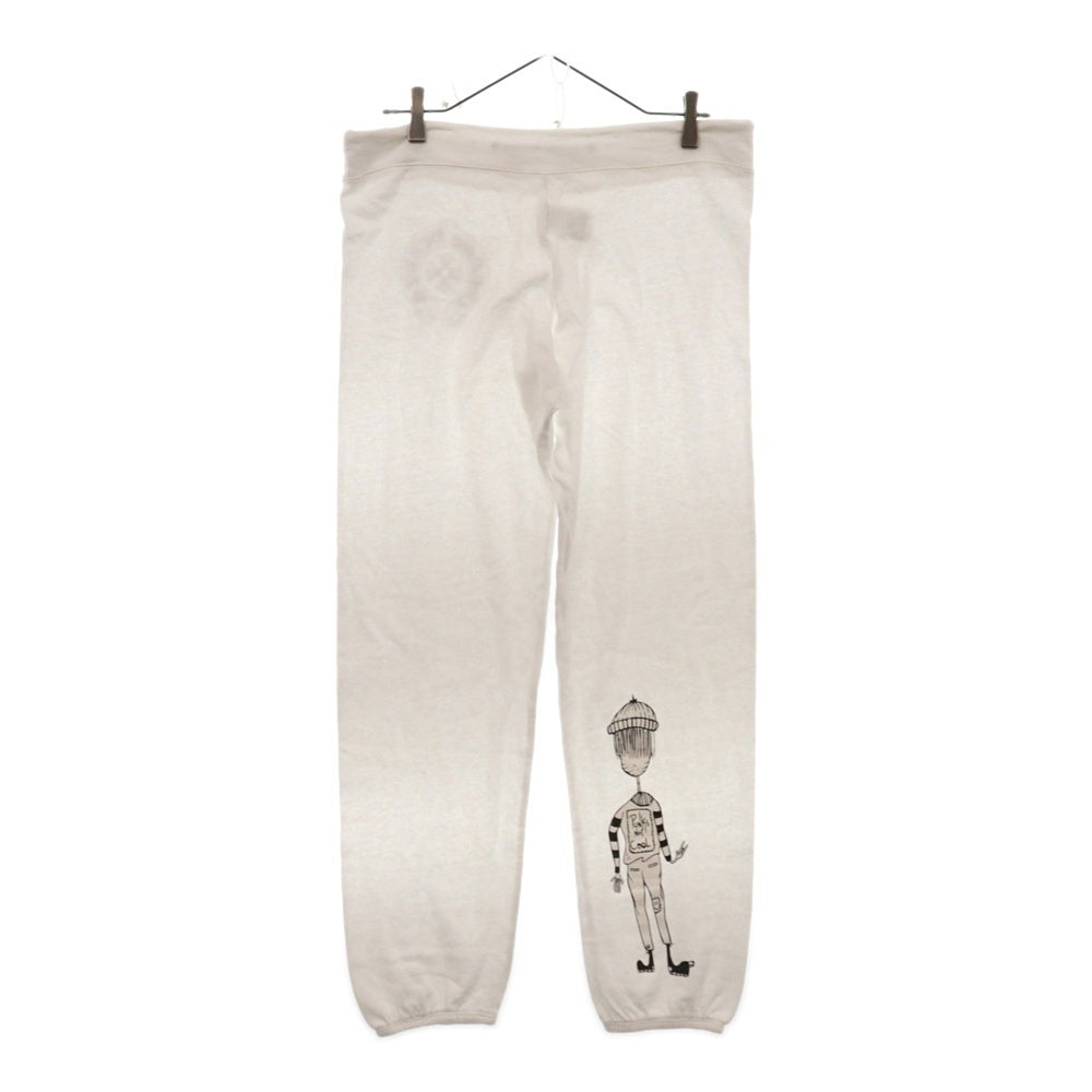 CHROME HEARTS(クロムハーツ) Matty Boy Punks Not Cool Sweat Pants マッティボーイ パンクスノットクール プリント スウェットパンツ ホワイト