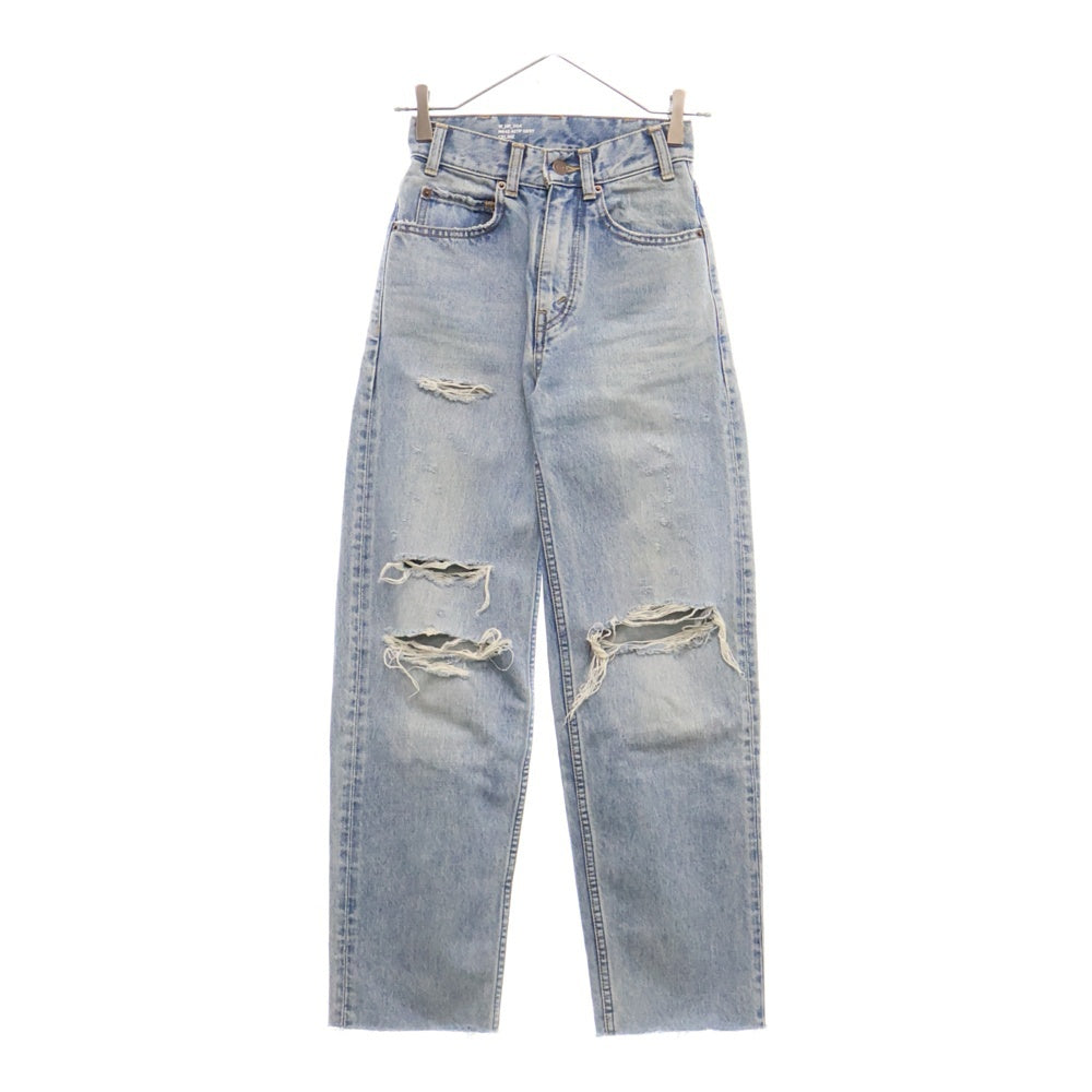 CELINE(セリーヌ) MARGARET JEANS 2N642427P マーガレットジーンズ クラッシュ加工 カットオフ デニムパンツ インディゴ レディース
