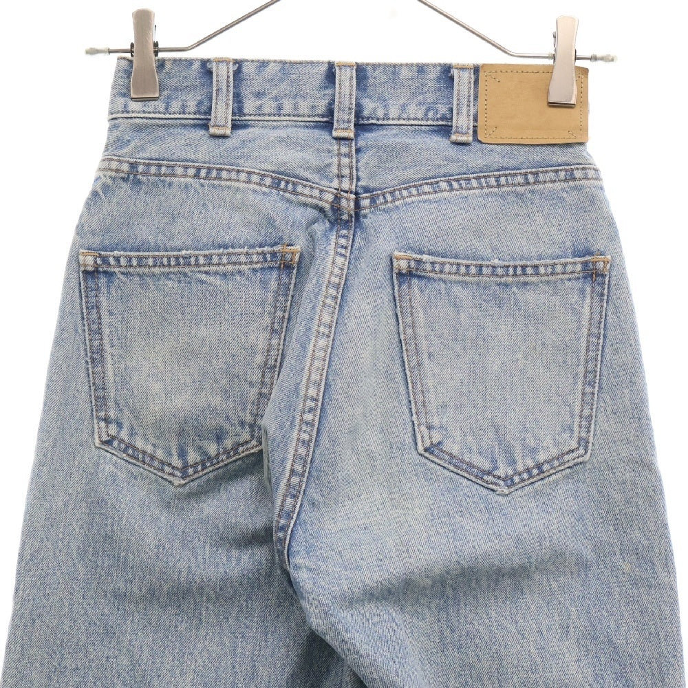 CELINE(セリーヌ) MARGARET JEANS 2N642427P マーガレットジーンズ クラッシュ加工 カットオフ デニムパンツ インディゴ レディース