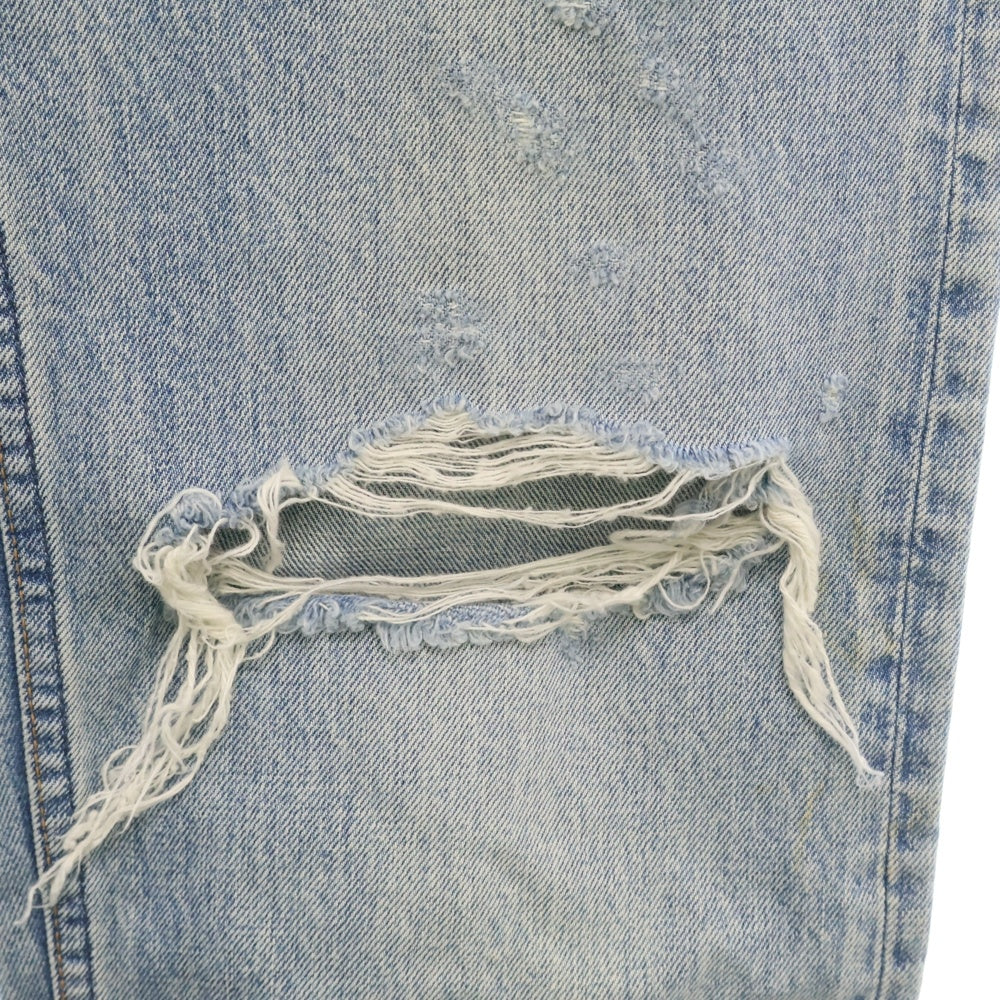 CELINE(セリーヌ) MARGARET JEANS 2N642427P マーガレットジーンズ クラッシュ加工 カットオフ デニムパンツ インディゴ レディース