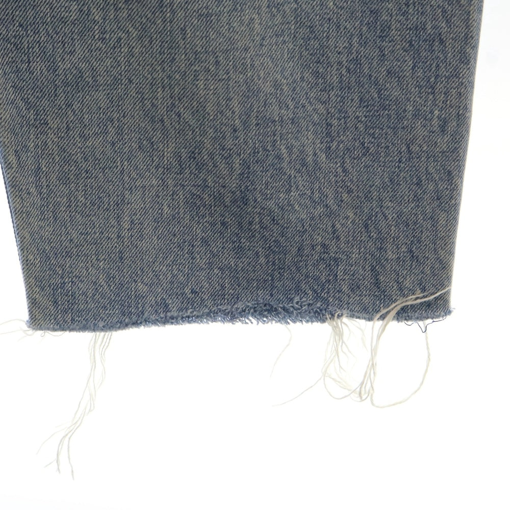 CELINE(セリーヌ) MARGARET JEANS 2N642427P マーガレットジーンズ クラッシュ加工 カットオフ デニムパンツ インディゴ レディース