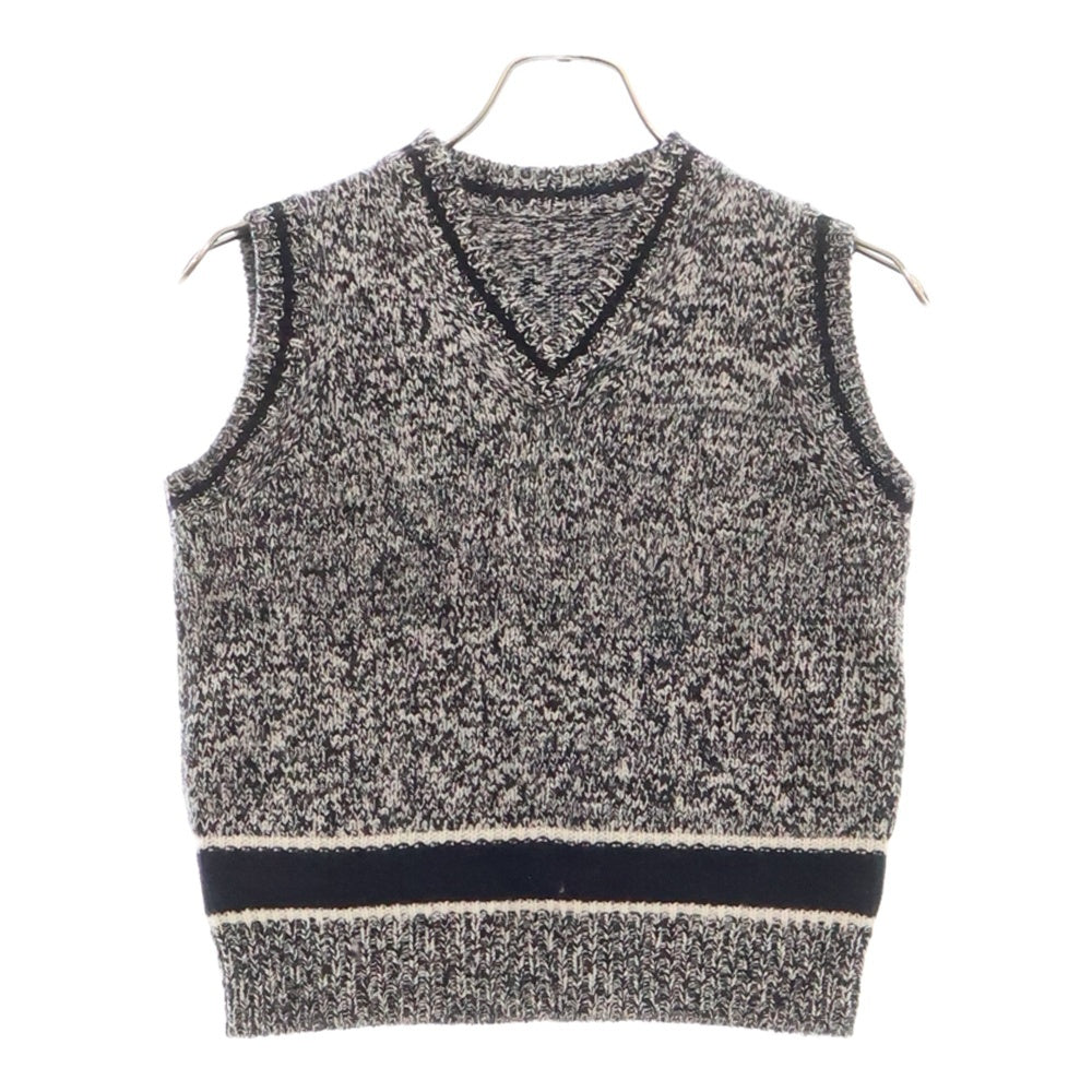 Christian Dior(クリスチャンディオール) カシミヤ混 ウール バックロゴ ニットベスト グレー 054T01AM303
