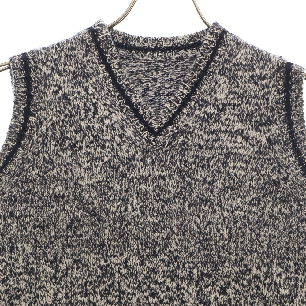 Christian Dior(クリスチャンディオール) カシミヤ混 ウール バックロゴ ニットベスト グレー 054T01AM303