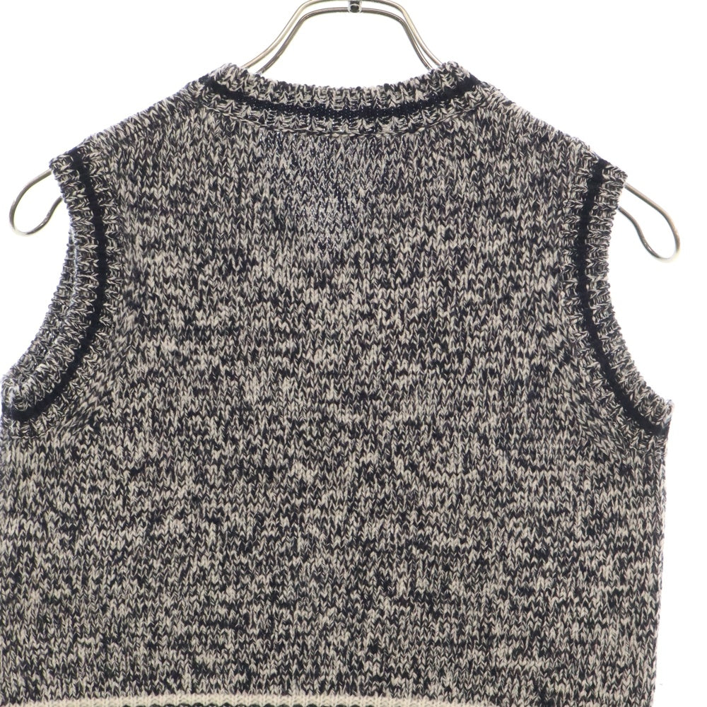 Christian Dior(クリスチャンディオール) カシミヤ混 ウール バックロゴ ニットベスト グレー 054T01AM303