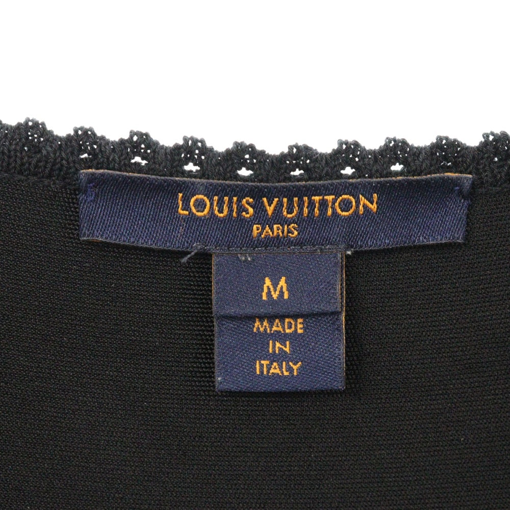 LOUIS VUITTON(ルイヴィトン) レーヨン ナイロン ネックレース アームケーブルデザイン ニットワンピース レディース FEKD91GEH ブラック