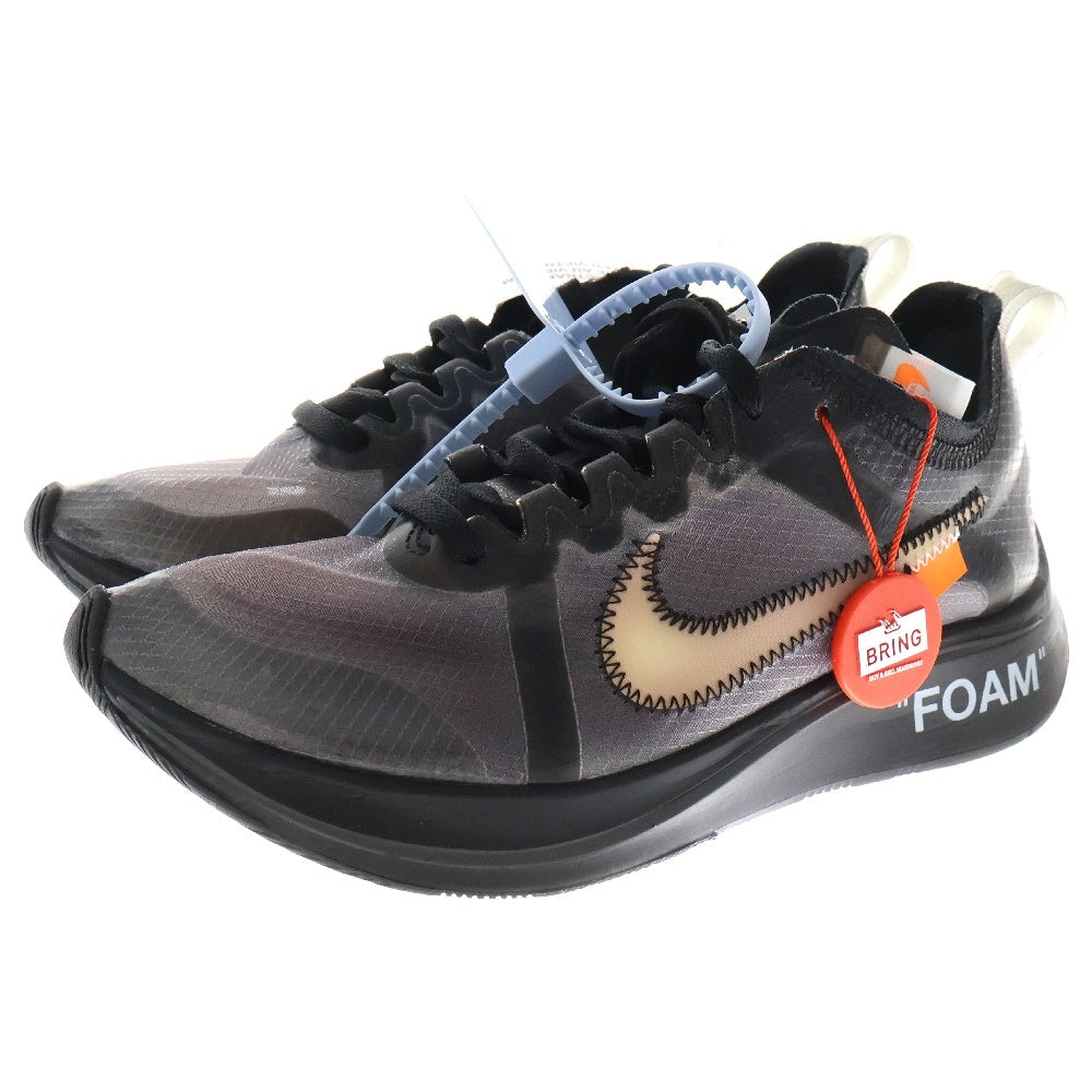NIKE(ナイキ) ×OFF WHITE ZOOM FLY BLACK オフホワイト ズームフライ ローカットスニーカー ブラック US4/23cm AJ4588-001