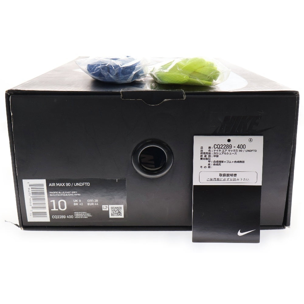 NIKE(ナイキ) ×UNDEFEATED AIR MAX 90 Blue/Purple アンディフィーテッド エア マックス ローカットスニーカー ブルー/パープル US10/28cm CQ2289-400