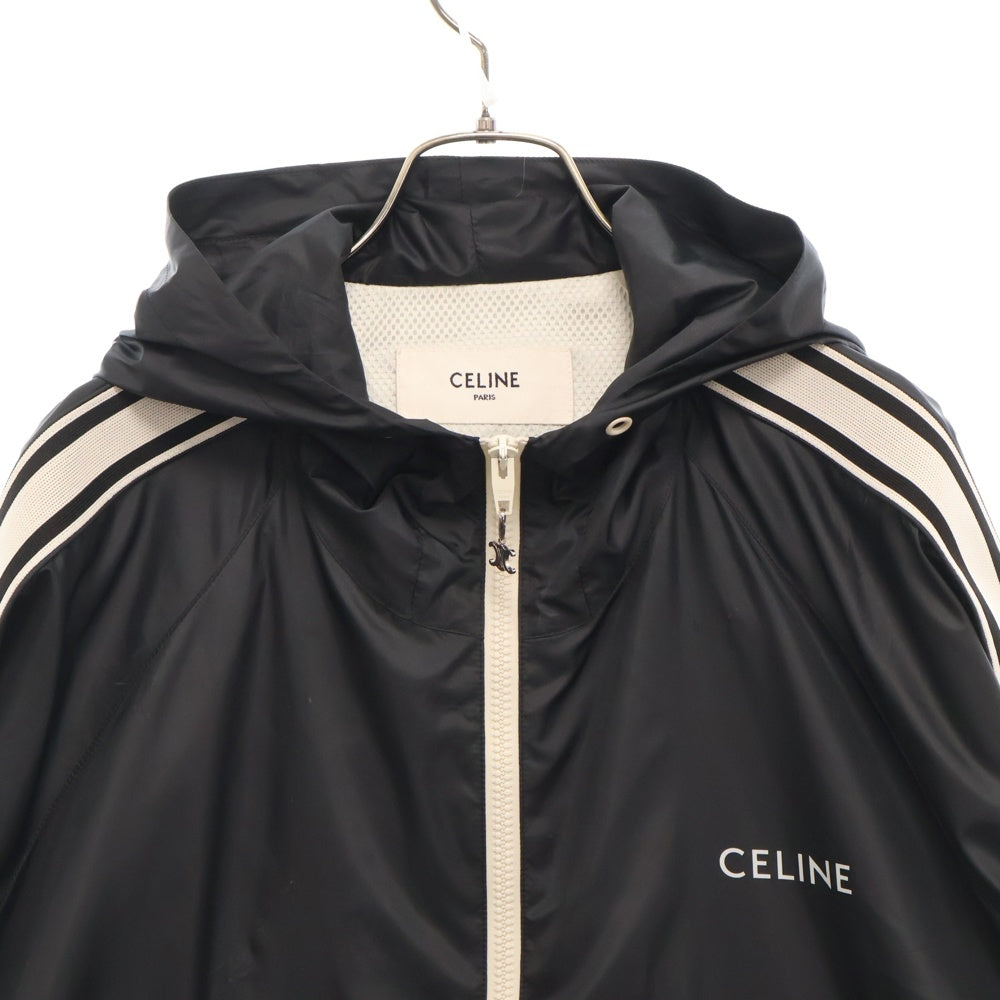 CELINE(セリーヌ) 24SS ウインドブレーカー ロゴプリント ハーフジップアノラックジャケット 2W81A052I.38NO ブラック