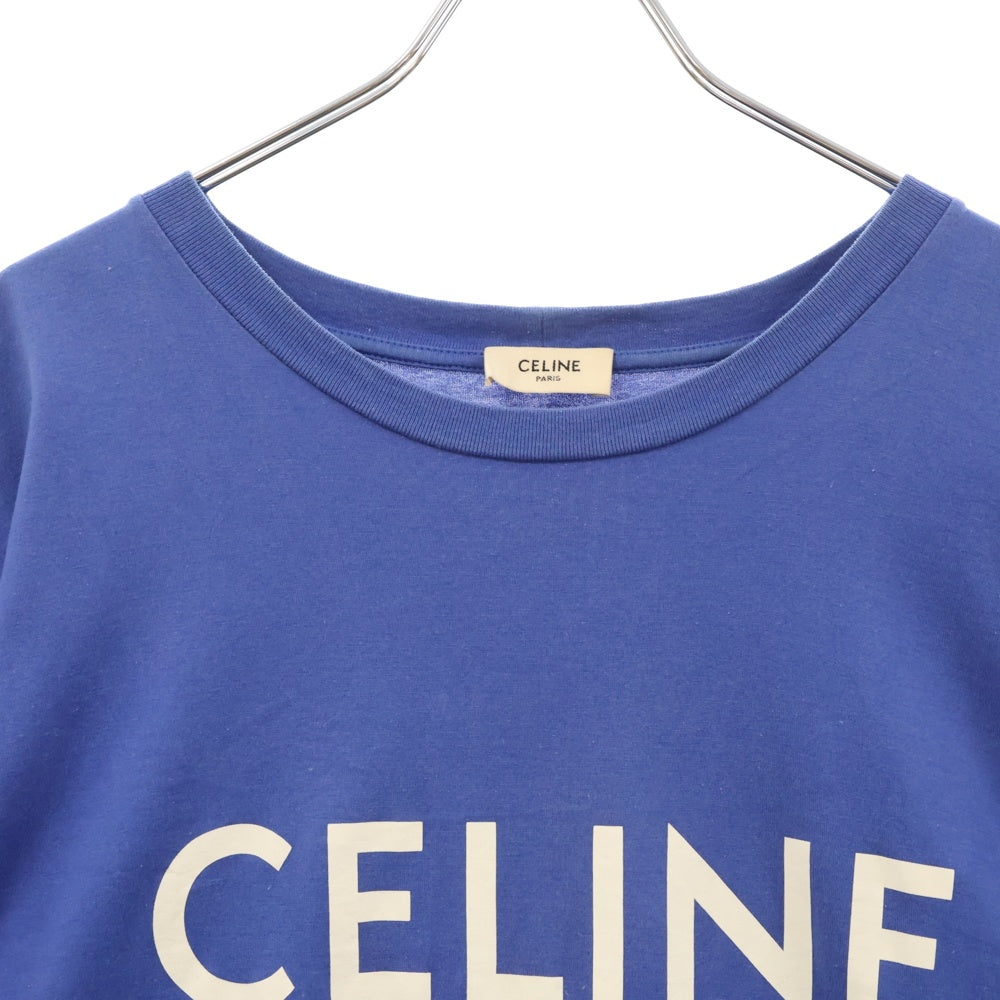 CELINE(セリーヌ) Loose S/S Tee フロントロゴルーズ半袖Tシャツ 2X681501F ブルー
