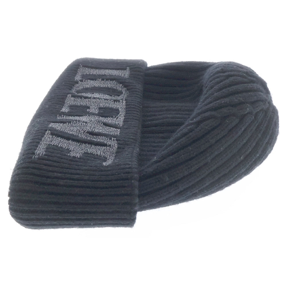 LOEWE(ロエベ) Wool Logo Beanie F540257X23 ウール ロゴビーニー ニット帽 ブラック