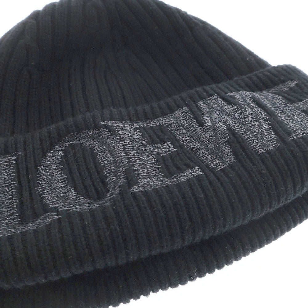 LOEWE(ロエベ) Wool Logo Beanie F540257X23 ウール ロゴビーニー ニット帽 ブラック