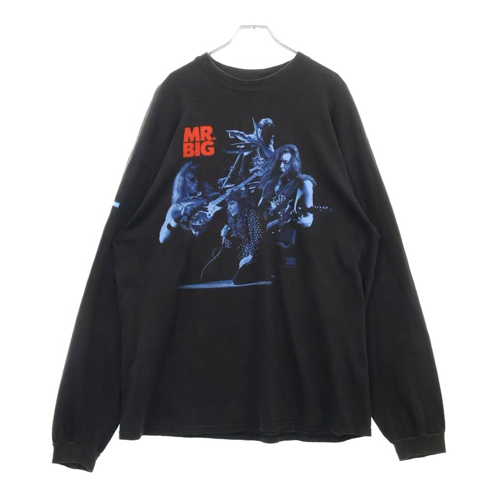 VINTAGE(ヴィンテージ) 90s 1993 MR BIG ミスタービッグ プリント長袖Tシャツ ブラック