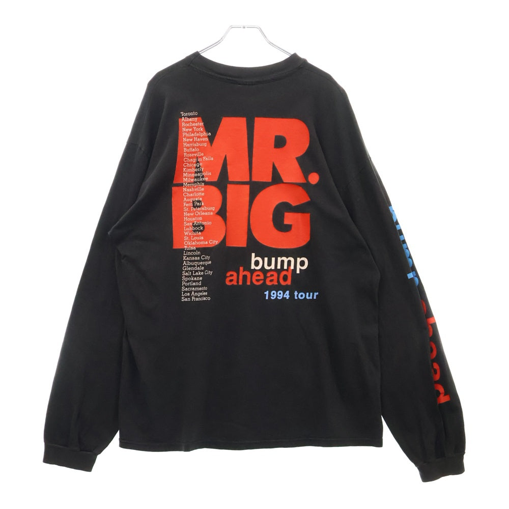 VINTAGE(ヴィンテージ) 90s 1993 MR BIG ミスタービッグ プリント長袖Tシャツ ブラック