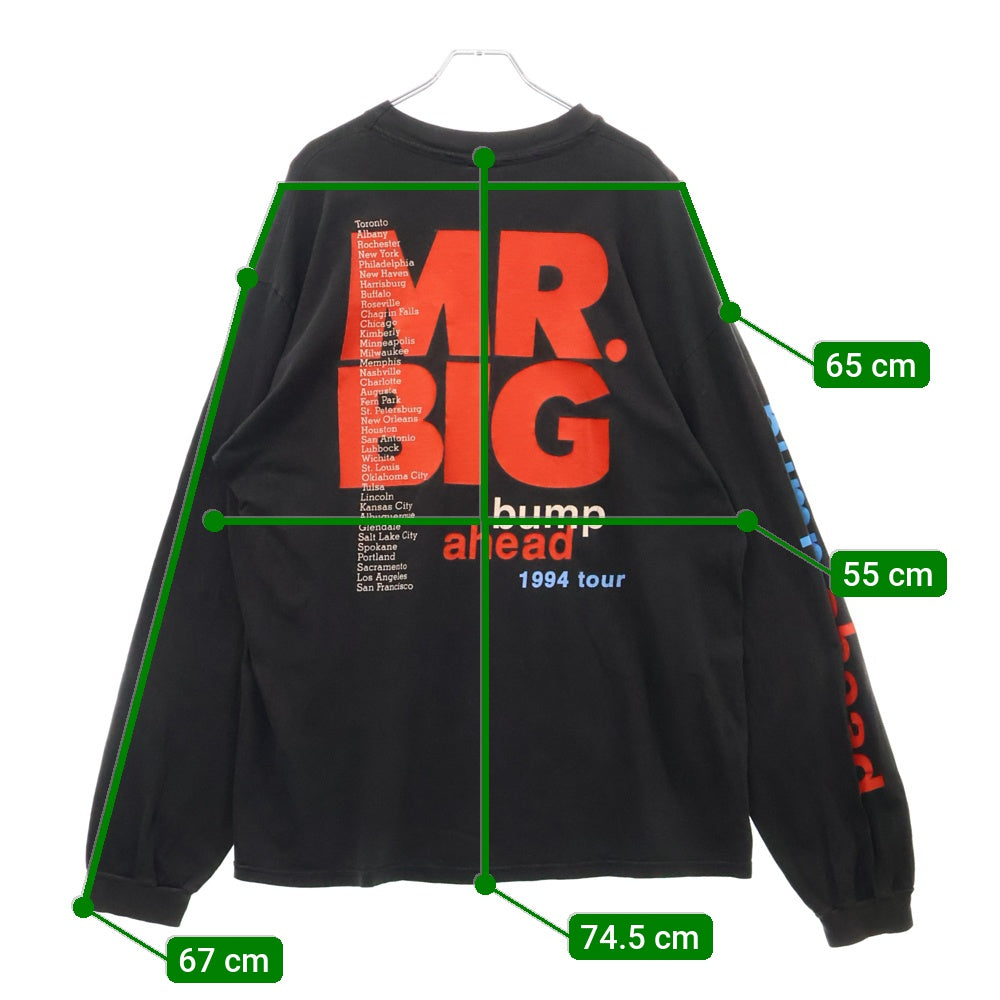 VINTAGE(ヴィンテージ) 90s 1993 MR BIG ミスタービッグ プリント長袖Tシャツ ブラック