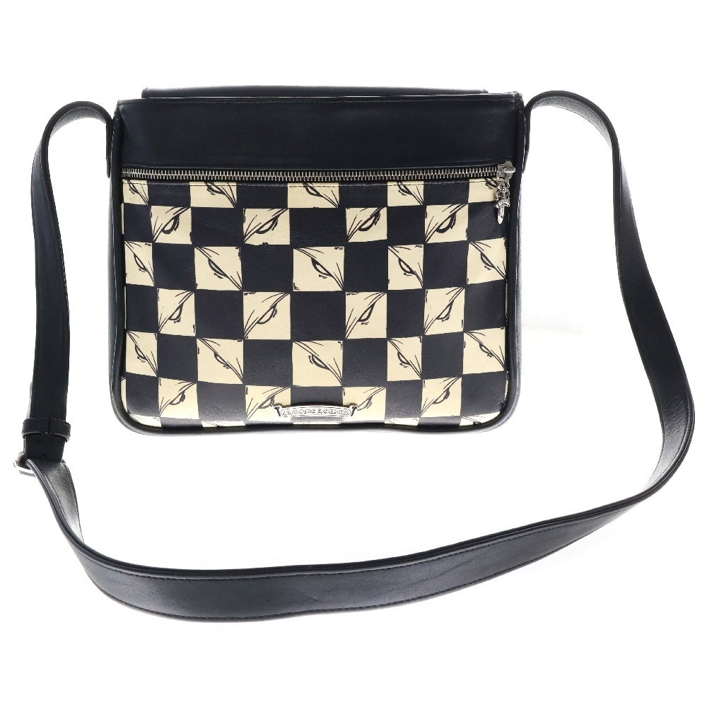 CHROME HEARTS(クロムハーツ) ×MATTY BOY PRO 99 EYES マッティボーイ プロ99 アイズ エナメル ショルダーストラップショルダーバッグ ホワイト/ブラック