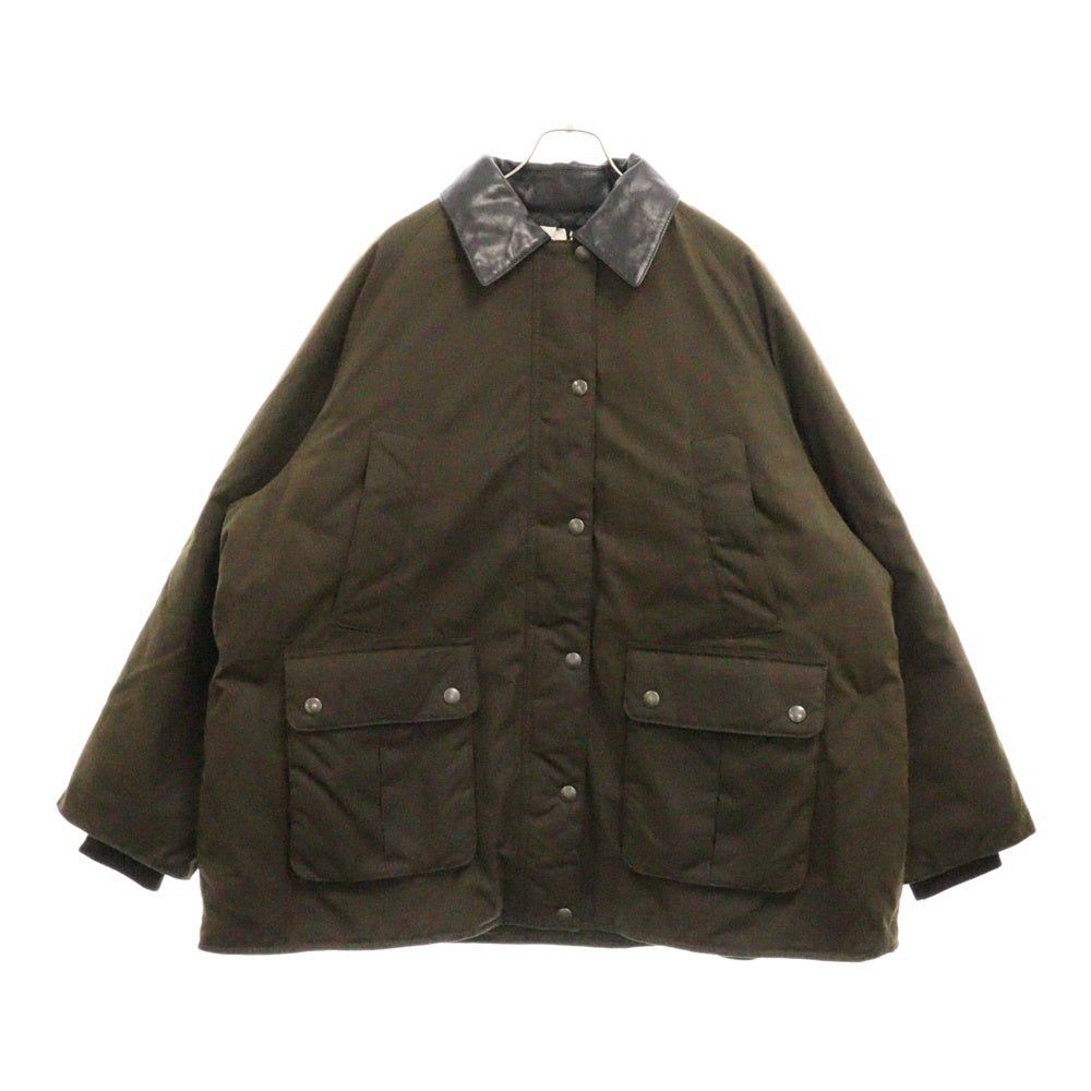 miumiu(ミュウミュウ) ワックス加工 キャンバス ブルゾン ジャケット ブラウン レディース ML1104 SOOO 15WW
