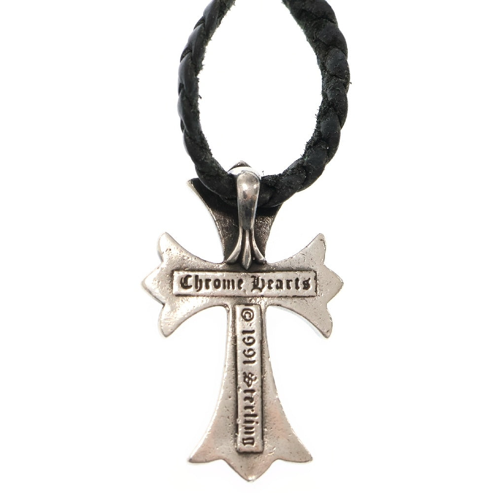 CHROME HEARTS(クロムハーツ) CH CRS SMLスモールCHクロス BC ボロチップブレイド ネックレス シルバー BCA220