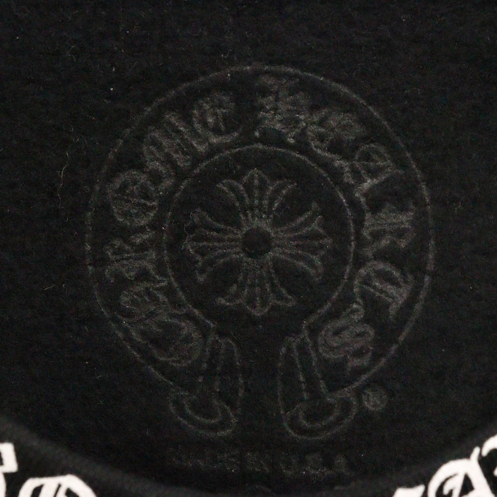 CHROME HEARTS(クロムハーツ) SWTSHRT PLVR ネックロゴプリント クルーネックスウェット トレーナー ブラック