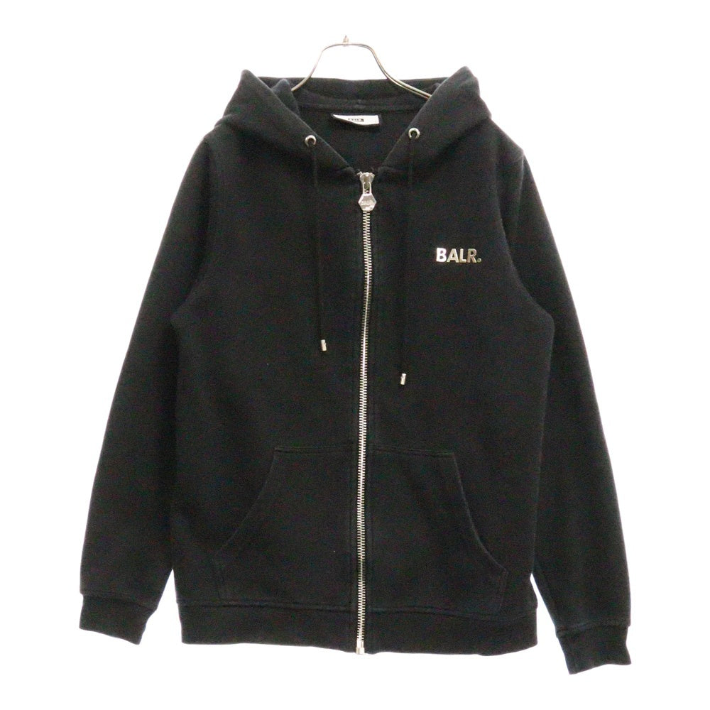 BALR.(ボーラー) Q-SERIES ZIPPED HOODIE ジップアップ スウェットパーカー ブラック