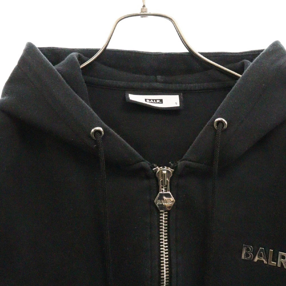 BALR.(ボーラー) Q-SERIES ZIPPED HOODIE ジップアップ スウェットパーカー ブラック