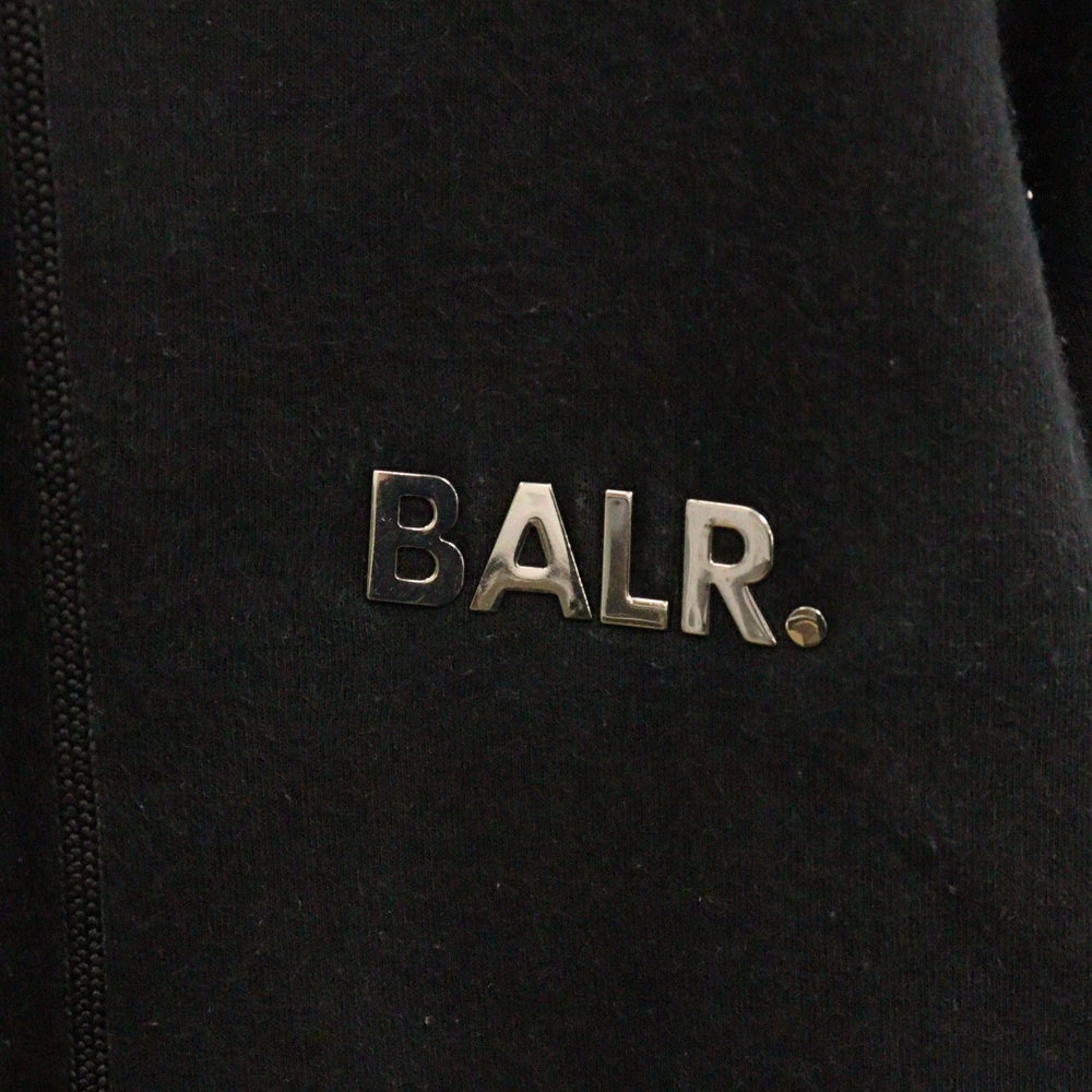 BALR.(ボーラー) Q-SERIES ZIPPED HOODIE ジップアップ スウェットパーカー ブラック