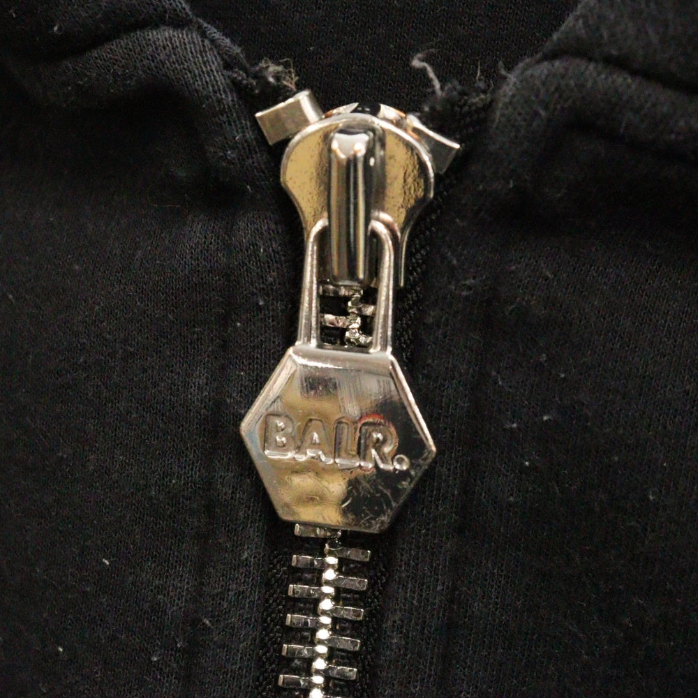 BALR.(ボーラー) Q-SERIES ZIPPED HOODIE ジップアップ スウェットパーカー ブラック