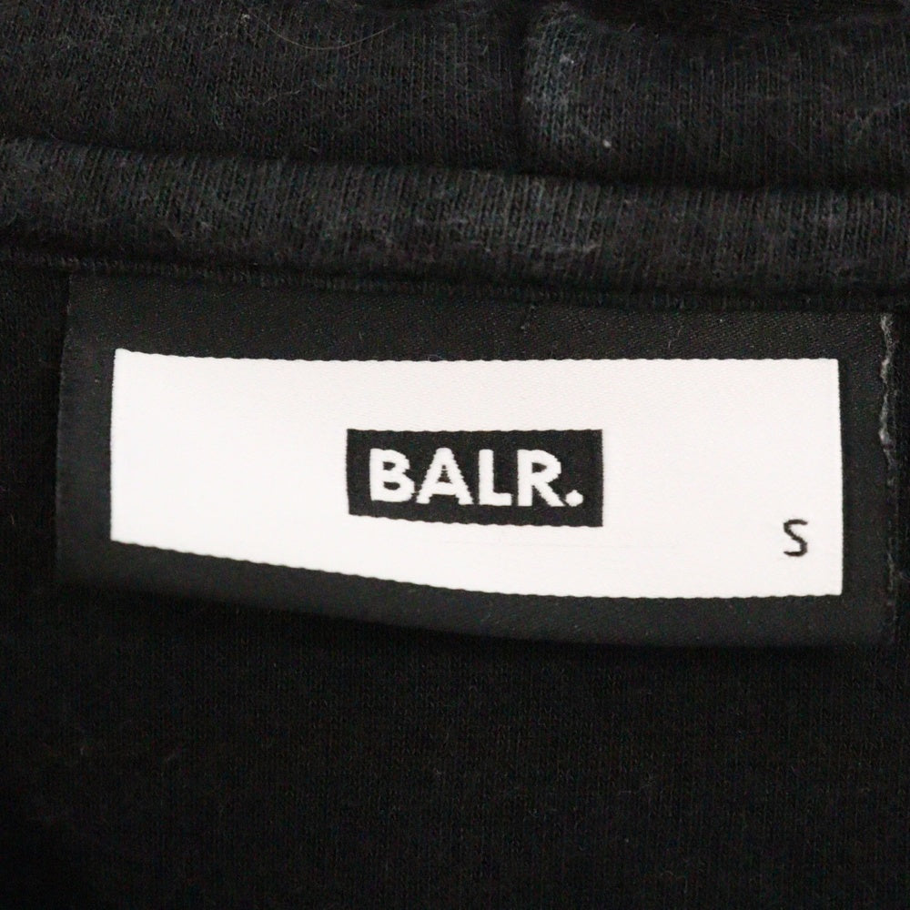 BALR.(ボーラー) Q-SERIES ZIPPED HOODIE ジップアップ スウェットパーカー ブラック