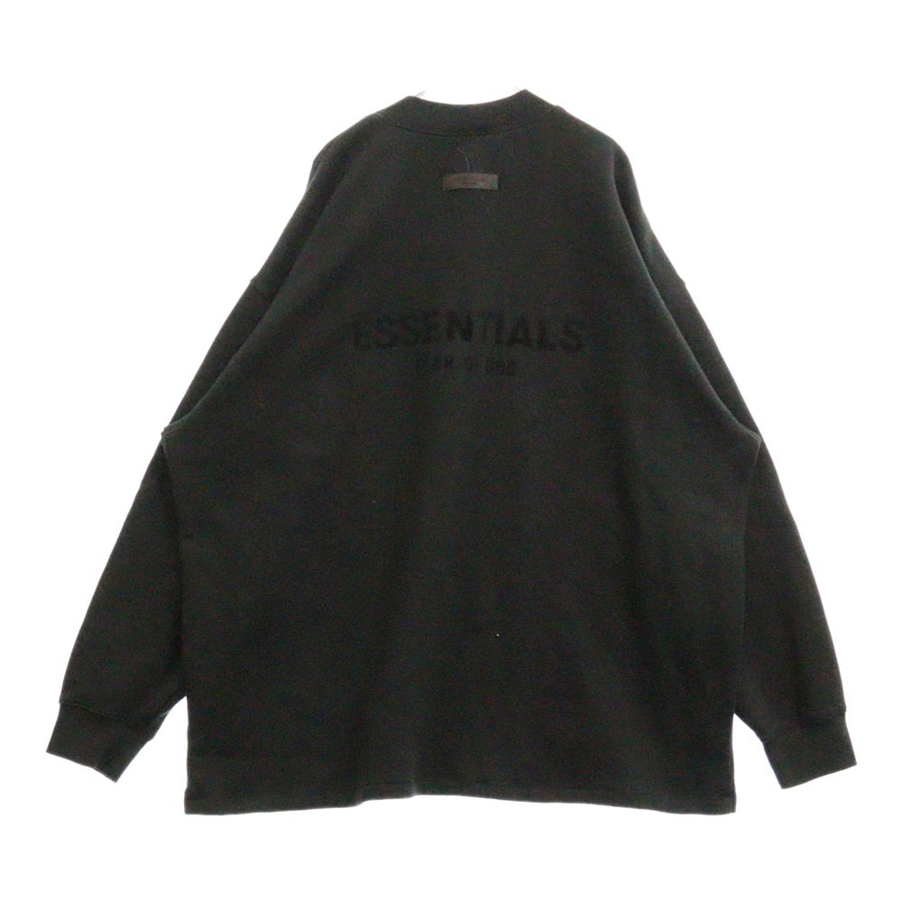 FEAR OF GOD ESSENTIALS(フィアオブゴッド エッセンシャルズ) バックロゴプリント クルーネックスウェットトレーナー ブラック