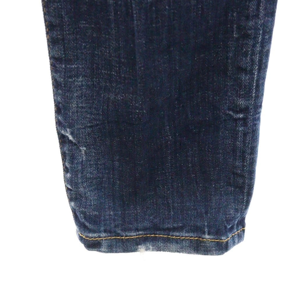 DSQUARED2(ディースクエアード) ダメージ加工 スキニー デニムパンツ レディース インディゴ S72LB0268