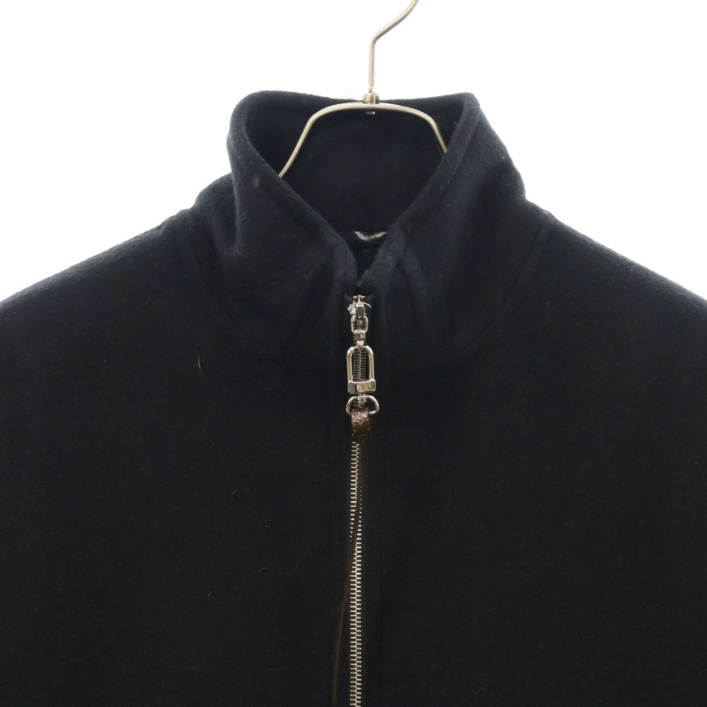 LOUIS VUITTON(ルイヴィトン) 24AW 裏地モノグラム ウール ジップアップ ポンチョ ジャケット ブラック レディースW242WB QWE FRVE35