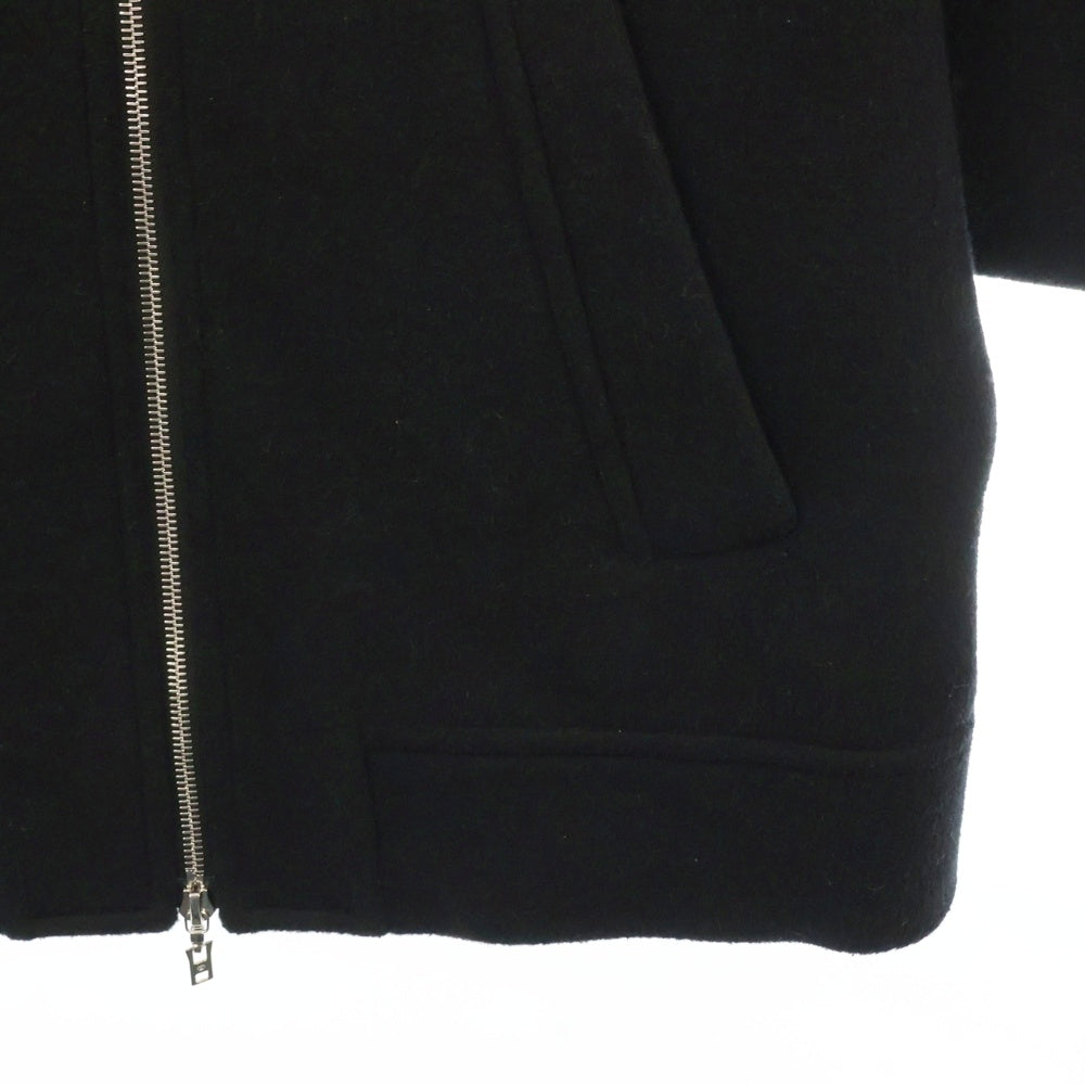 LOUIS VUITTON(ルイヴィトン) 24AW 裏地モノグラム ウール ジップアップ ポンチョ ジャケット ブラック レディースW242WB QWE FRVE35