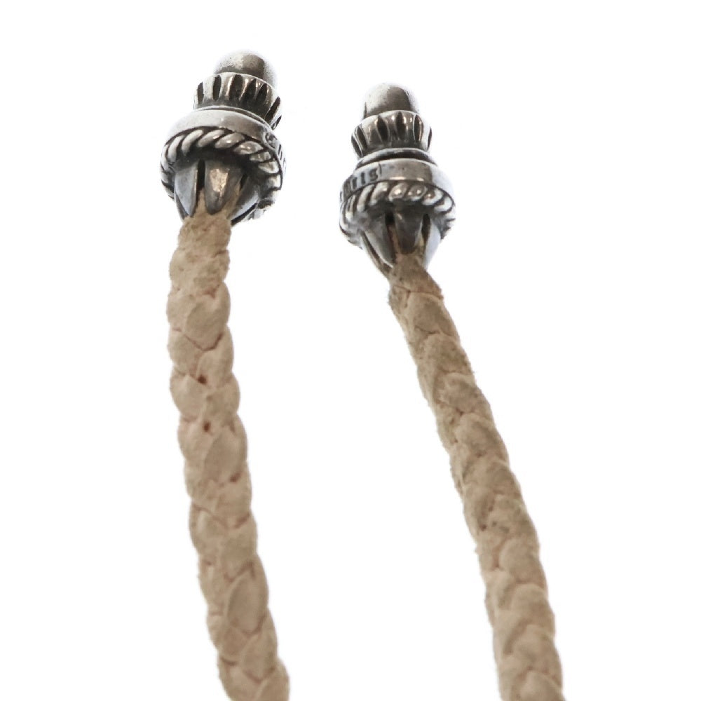 CHROME HEARTS(クロムハーツ) CH CRS SMLスモールCHクロス BC ボロチップブレイド ネックレス シルバー/ピンク