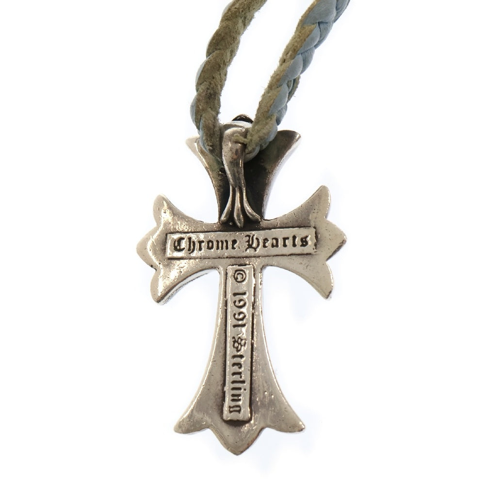 CHROME HEARTS(クロムハーツ) CH CRS SMLスモールCHクロス BC ボロチップブレイド ネックレス シルバー/ブルー