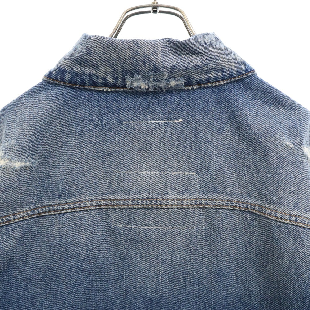 MM6 Maison Margiela(エムエムシックスメゾンマルジェラ) 23SS ダメージデニムジャケット S52AM0240 インディゴ