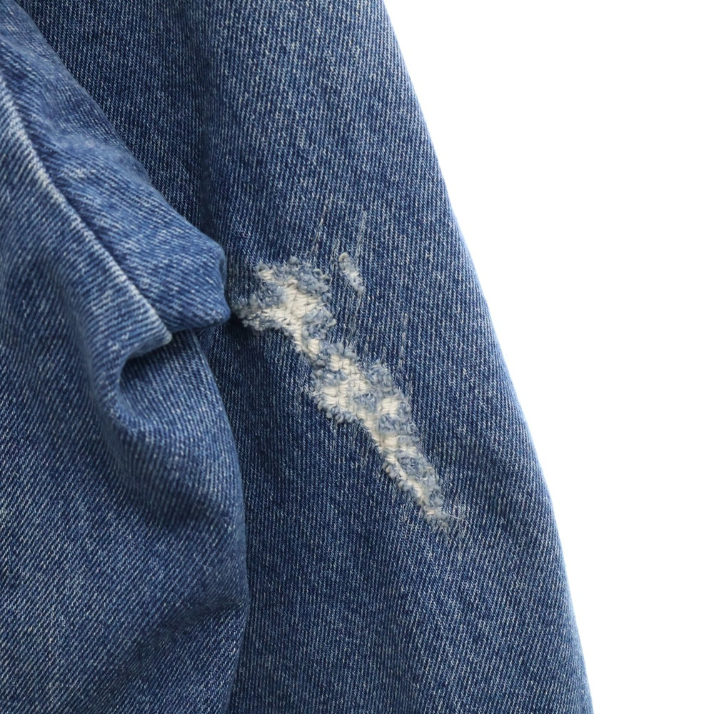 MM6 Maison Margiela(エムエムシックスメゾンマルジェラ) 23SS ダメージデニムジャケット S52AM0240 インディゴ