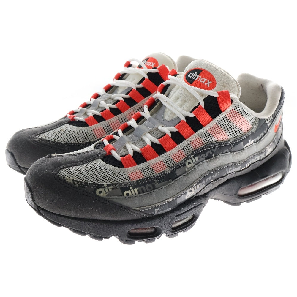 NIKE(ナイキ) ×ATMOS AIR MAX 95 PRNT WE LOVE NIKE アトモス エアマックス ウィーラブナイキ ローカットスニーカー AQ0925‐002 US11/29cm レッド/グレー