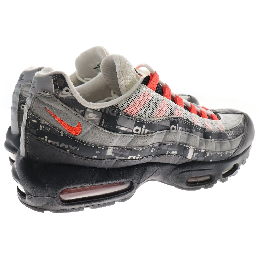 NIKE(ナイキ) ×ATMOS AIR MAX 95 PRNT WE LOVE NIKE アトモス エアマックス ウィーラブナイキ ローカットスニーカー AQ0925‐002 US11/29cm レッド/グレー