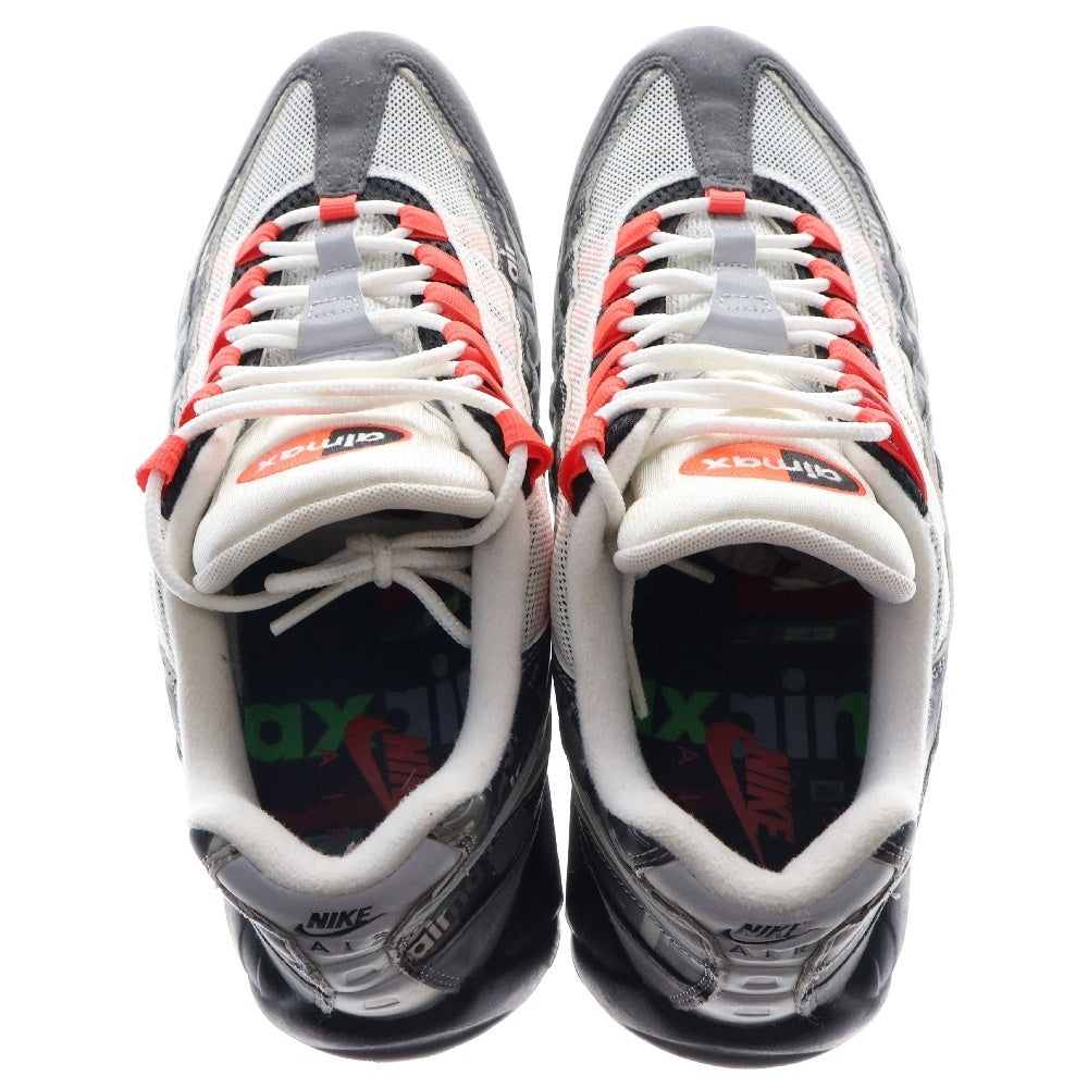 NIKE(ナイキ) ×ATMOS AIR MAX 95 PRNT WE LOVE NIKE アトモス エアマックス ウィーラブナイキ ローカットスニーカー AQ0925‐002 US11/29cm レッド/グレー