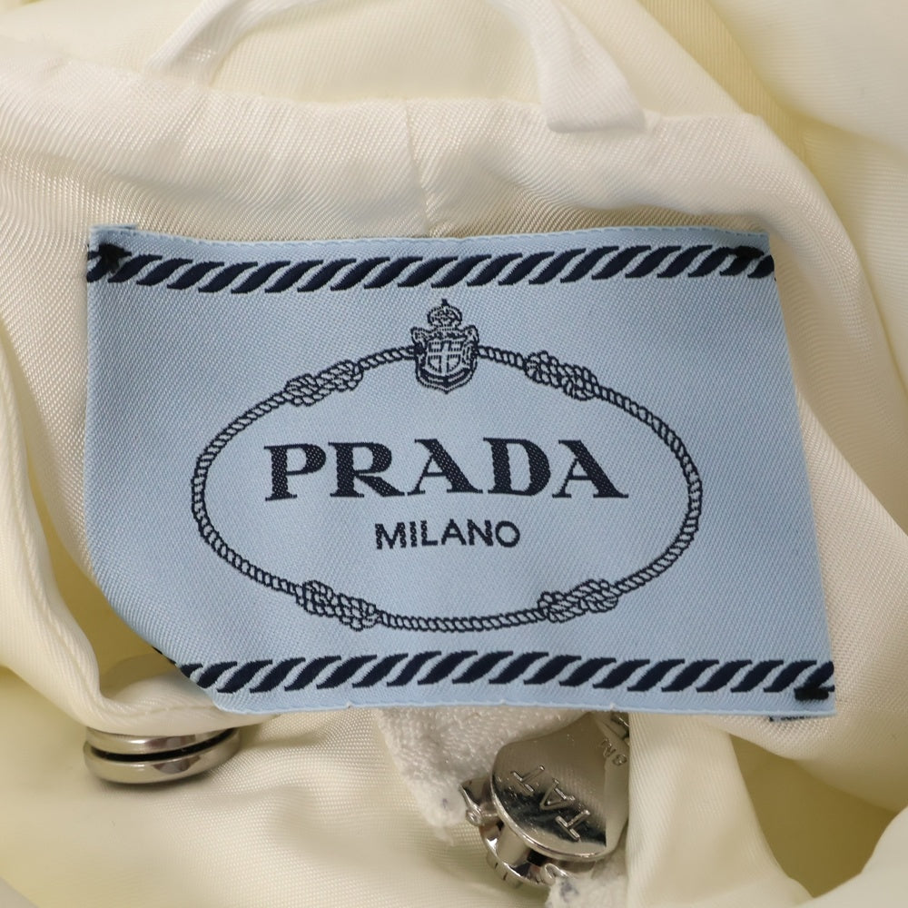 PRADA(プラダ) RENYLON リナイロンギャバジン フード付きブルゾンジャケット ホワイト レディース 291943
