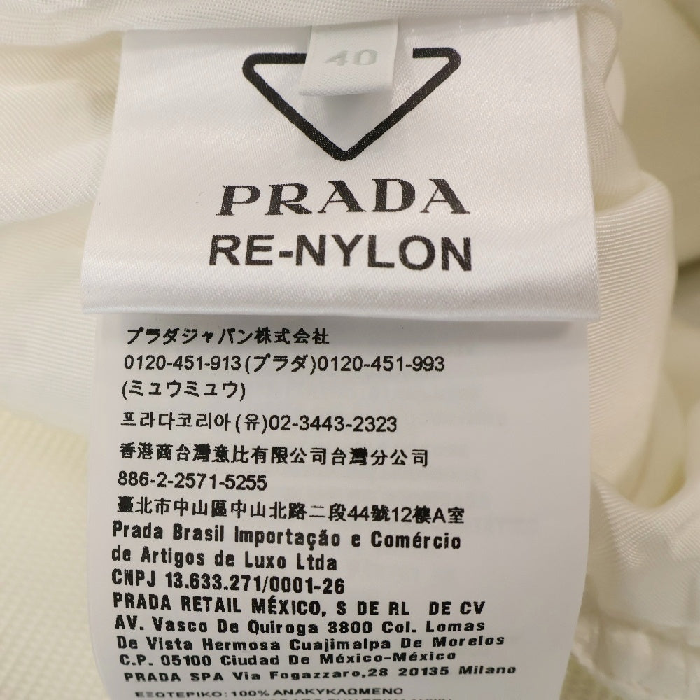 PRADA(プラダ) RENYLON リナイロンギャバジン フード付きブルゾンジャケット ホワイト レディース 291943