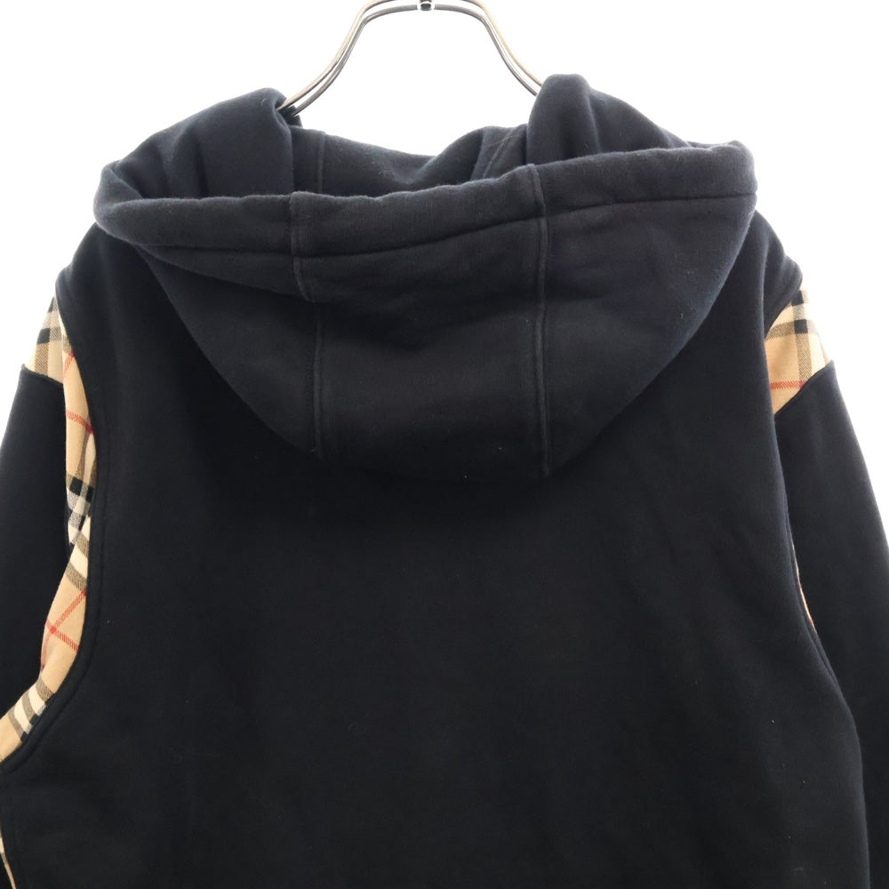 BURBERRY(バーバリー) 22SS CHECKER ZIP チェッカージップアップパーカー ノバチェックパーカー 8034510 ブラック