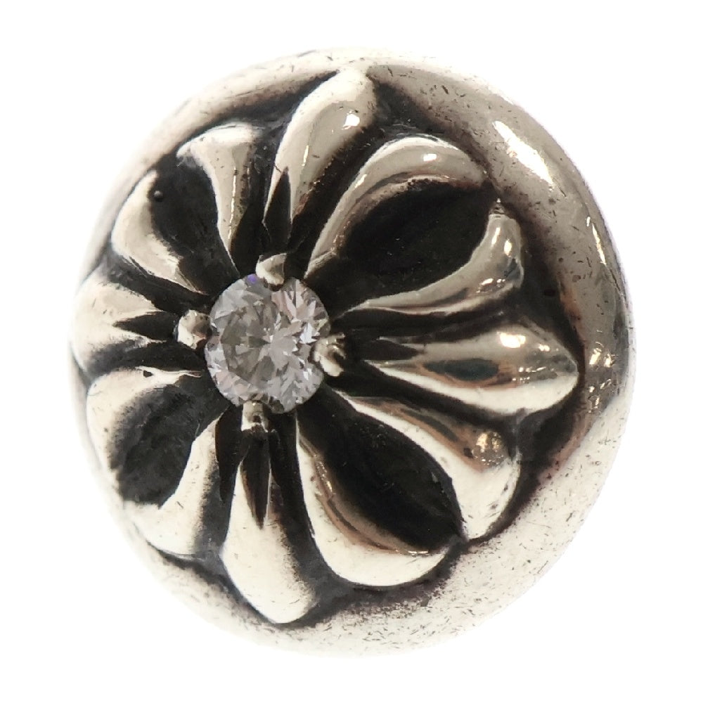 CHROME HEARTS(クロムハーツ) STUD CRSBLL DIA クロスボールスタッドピアス 1ダイヤ シルバー
