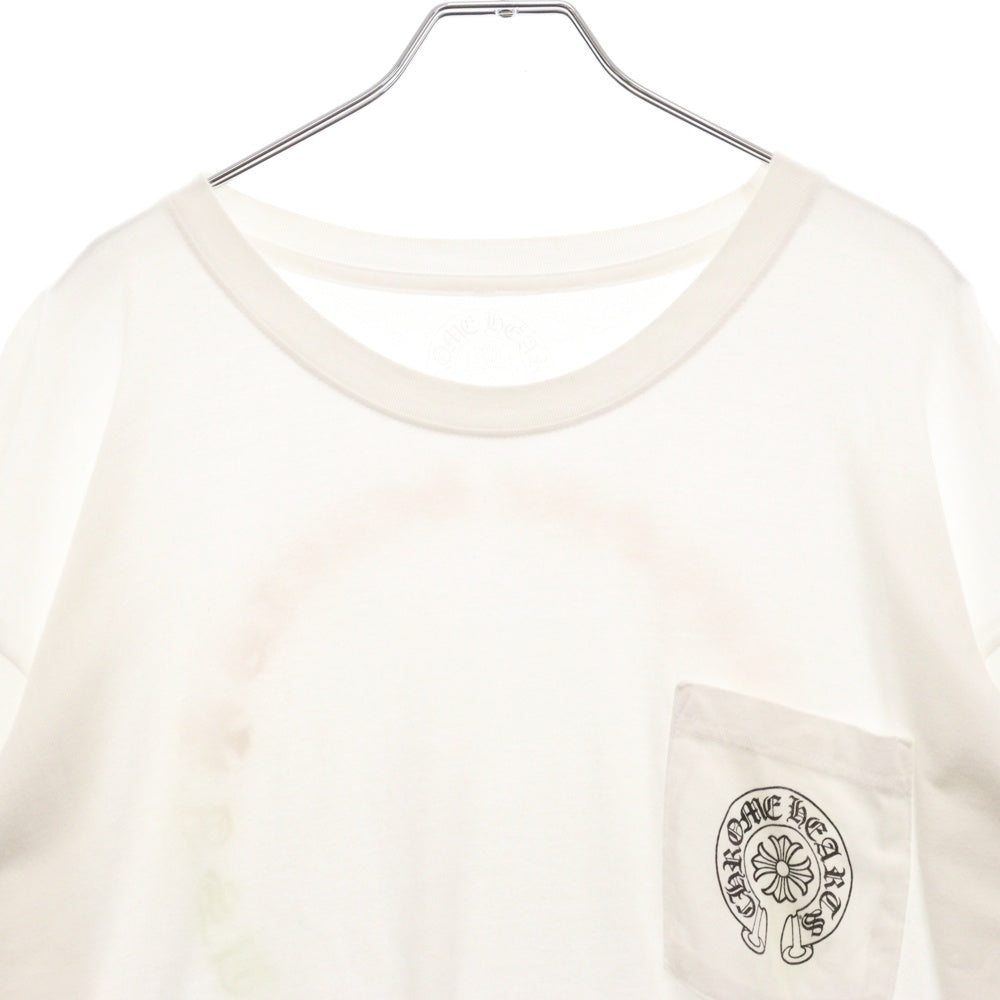 CHROME HEARTS(クロムハーツ) BACK GRAD CIRCLE LOGO L/S TEE バックグラデーション サークルロゴ 長袖Tシャツ カットソー ホワイト