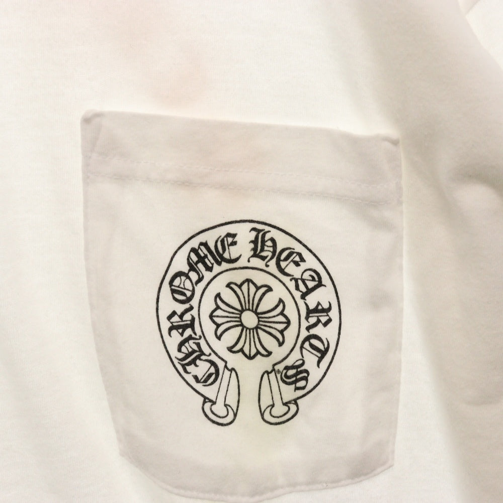 CHROME HEARTS(クロムハーツ) BACK GRAD CIRCLE LOGO L/S TEE バックグラデーション サークルロゴ 長袖Tシャツ カットソー ホワイト
