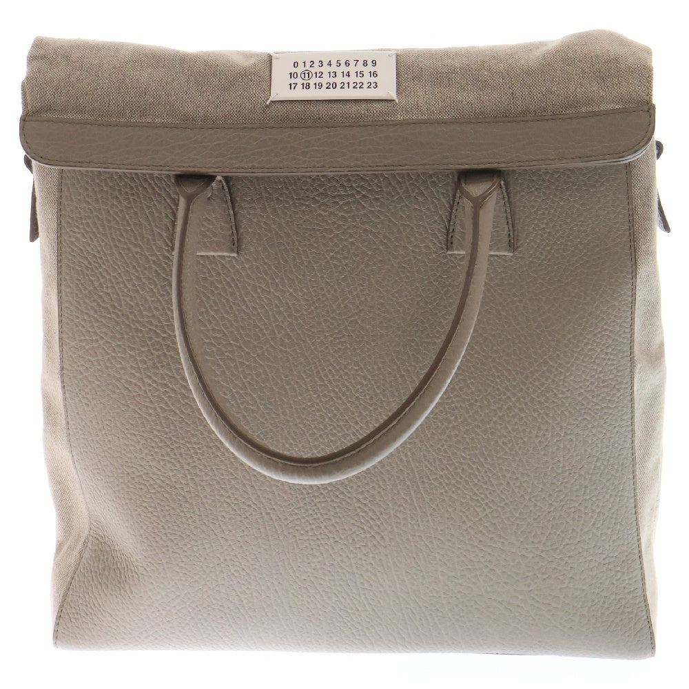 Maison Margiela(メゾンマルジェラ) 5AC Tote ファイブエーシー レザー ショルダーバッグ トートバッグ ベージュ SB1WA0004